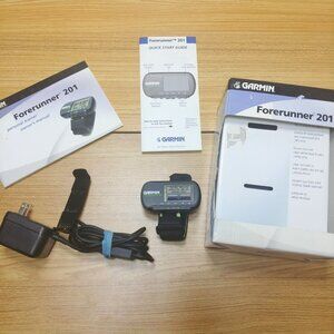 Garmin Forerunner 201‎ GPS Personal Trainer w/Charger & Wrist Strap WORKS